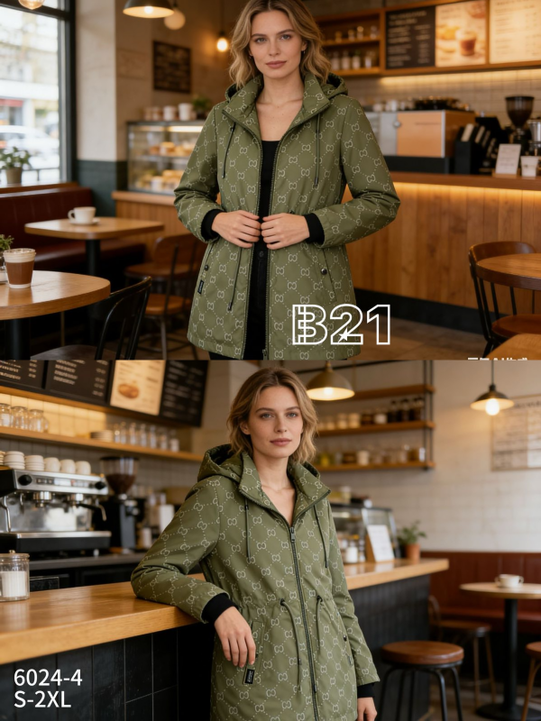 Kurtki damskie cienki Roz S-2XL, Mix Kolor .Paczka 5 szt